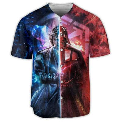 Red Darth Vader Baseball Jersey Sith Star Wars Birthday Gift