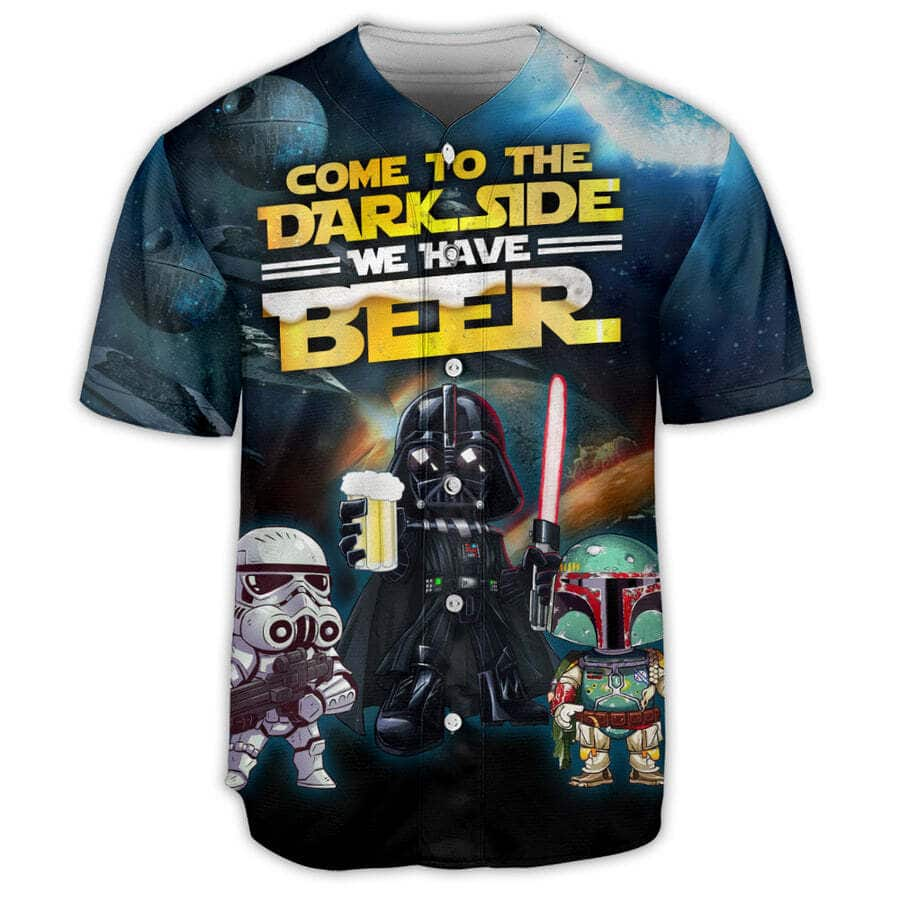 Darth Vader Baseball Jersey Shirt, Star Wars All Over Print