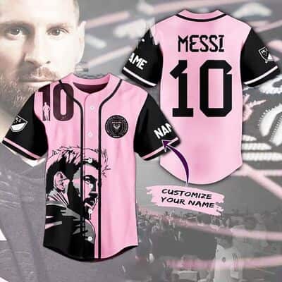 Messi Baseball Jersey Customized Name Gift For Football Lovers