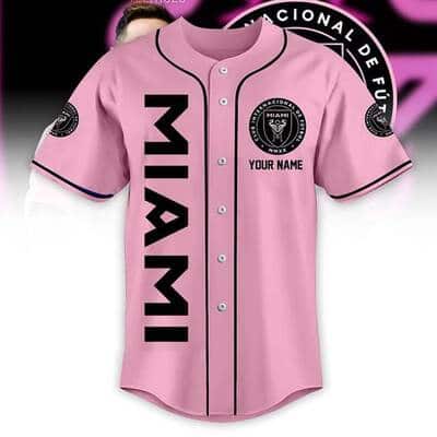 Customized Name Messi Baseball Jersey Inter Miami Pink Gift For Friendship