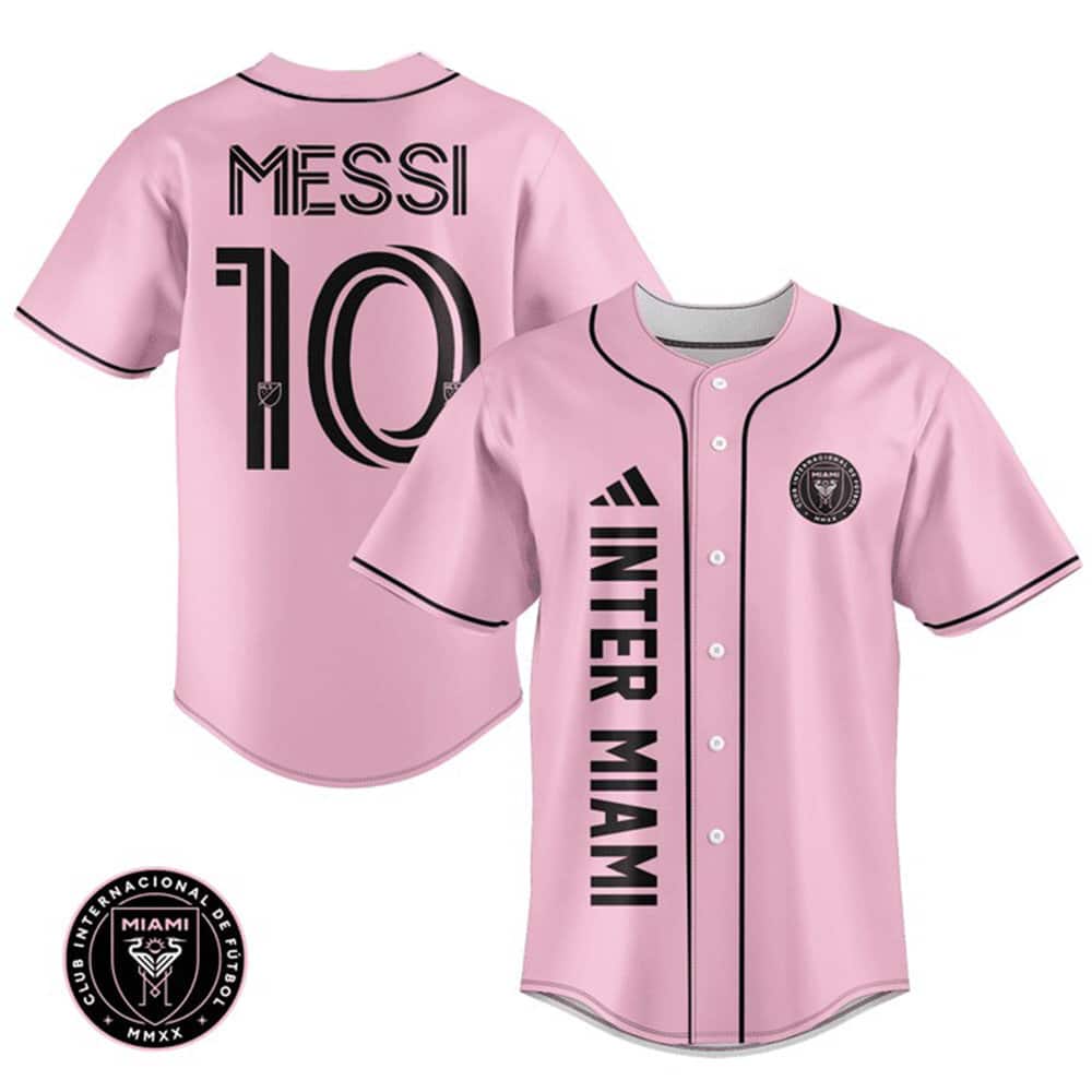 Messi Baseball Jersey 10 Inter Miami Fc Gift For Sports Lovers