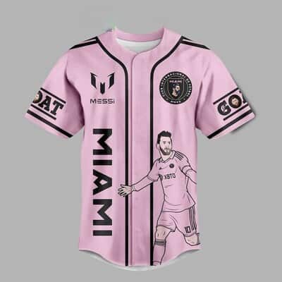 Messi Baseball Jersey 10 Goat Inter Miami Pink Gift For Best Friend