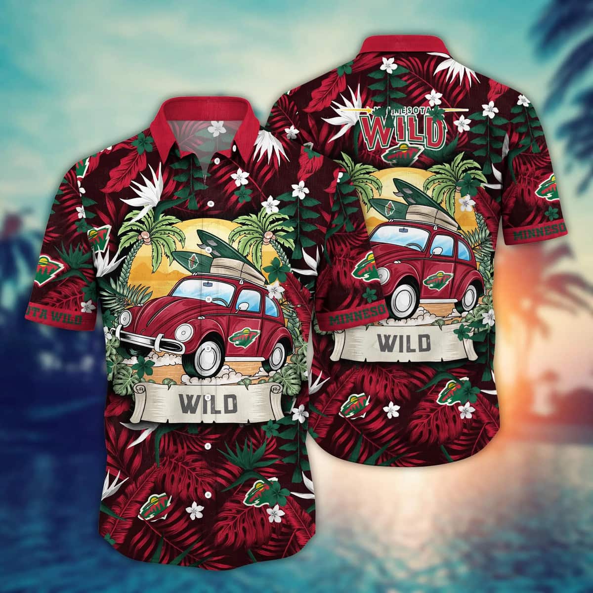 Minnesota Wild NHL Team Beach Vibe Hawaiian Shirt - Owl Fashion Shop