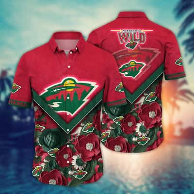 Floral Aloha NHL Minnesota Wild Hawaiian Shirt Cool Gift For Family