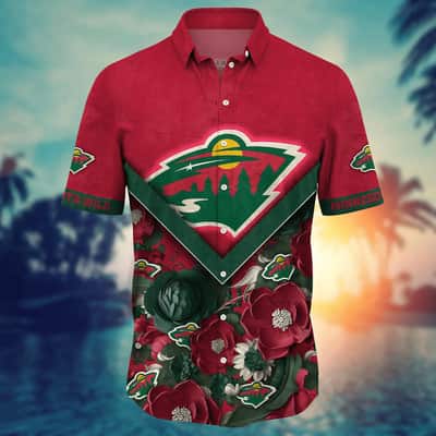 Floral Aloha NHL Minnesota Wild Hawaiian Shirt Cool Gift For Family