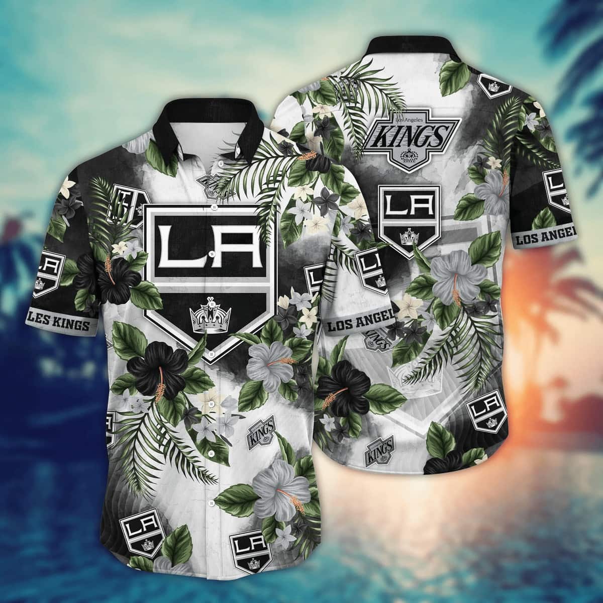 Vintage Aloha NHL Los Angeles Kings Hawaiian Shirt Flora And Fauna