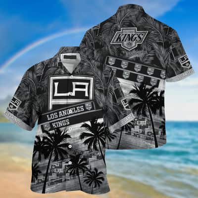 Vintage Aloha NHL Los Angeles Kings Hawaiian Shirt Palm Tree Gift For Cool Dad