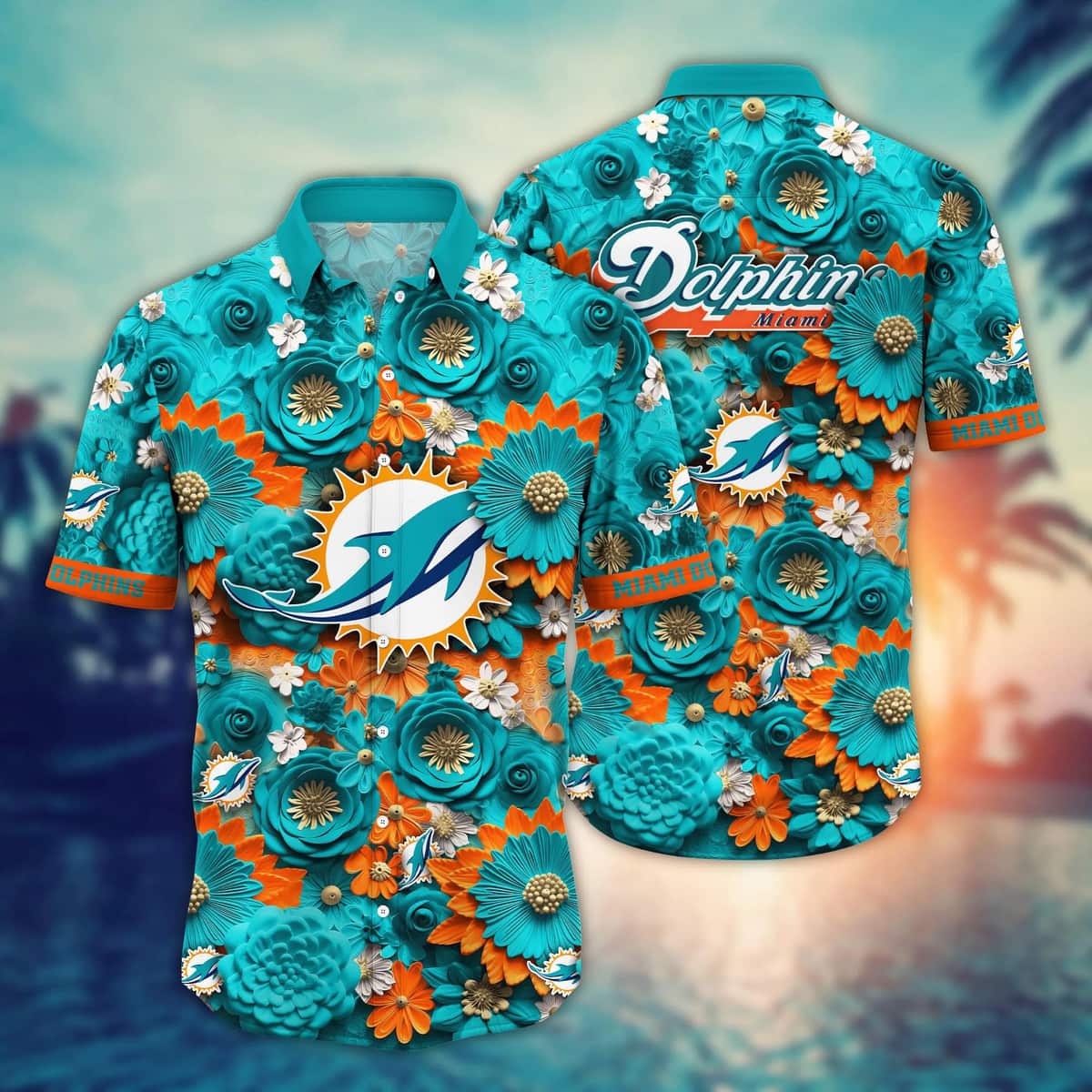 Cool Aloha NFL Miami Dolphins Hawaiian Shirt Gift For Beach Trip