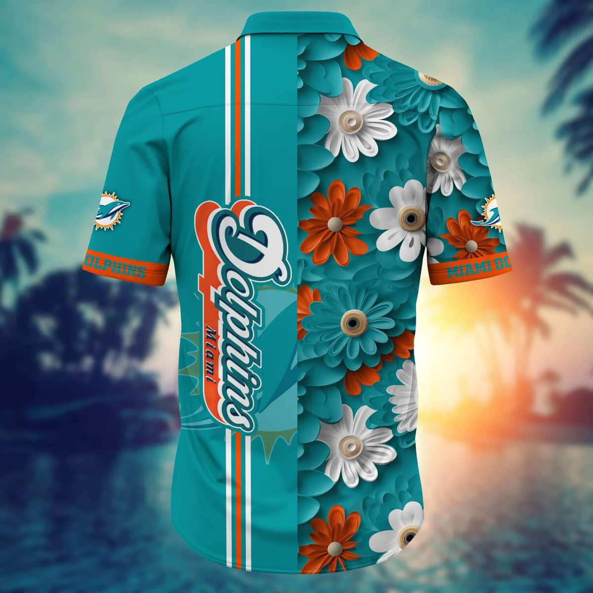 Floral Aloha NFL Miami Dolphins Hawaiian Shirt Beach Lovers Gift