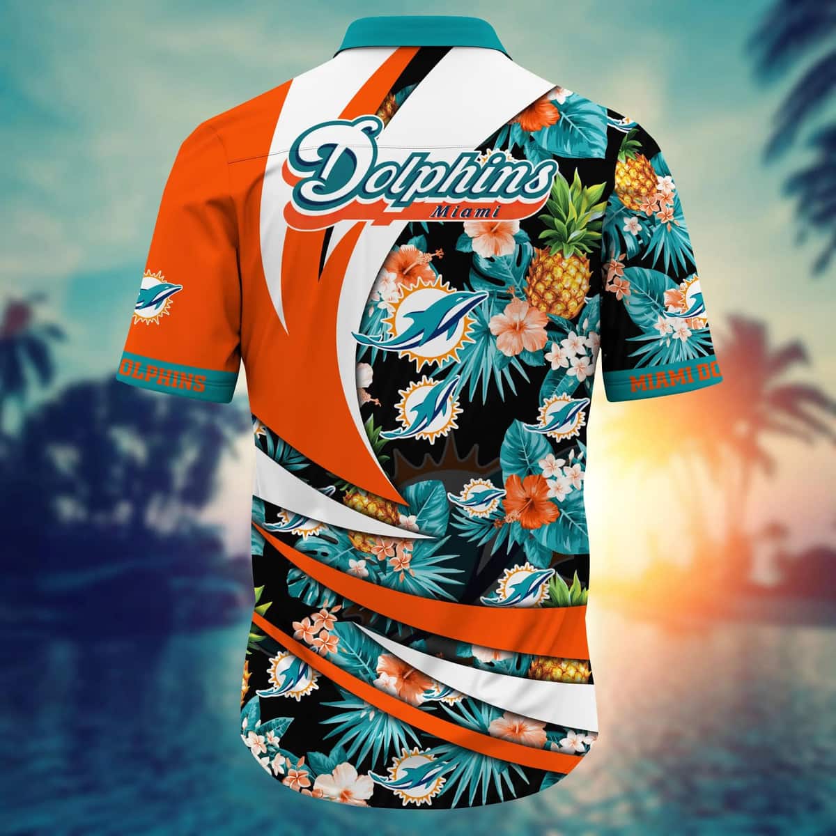 Tropical Aloha NFL Miami Dolphins Hawaiian Shirt Pineapple Beach Lovers Gift