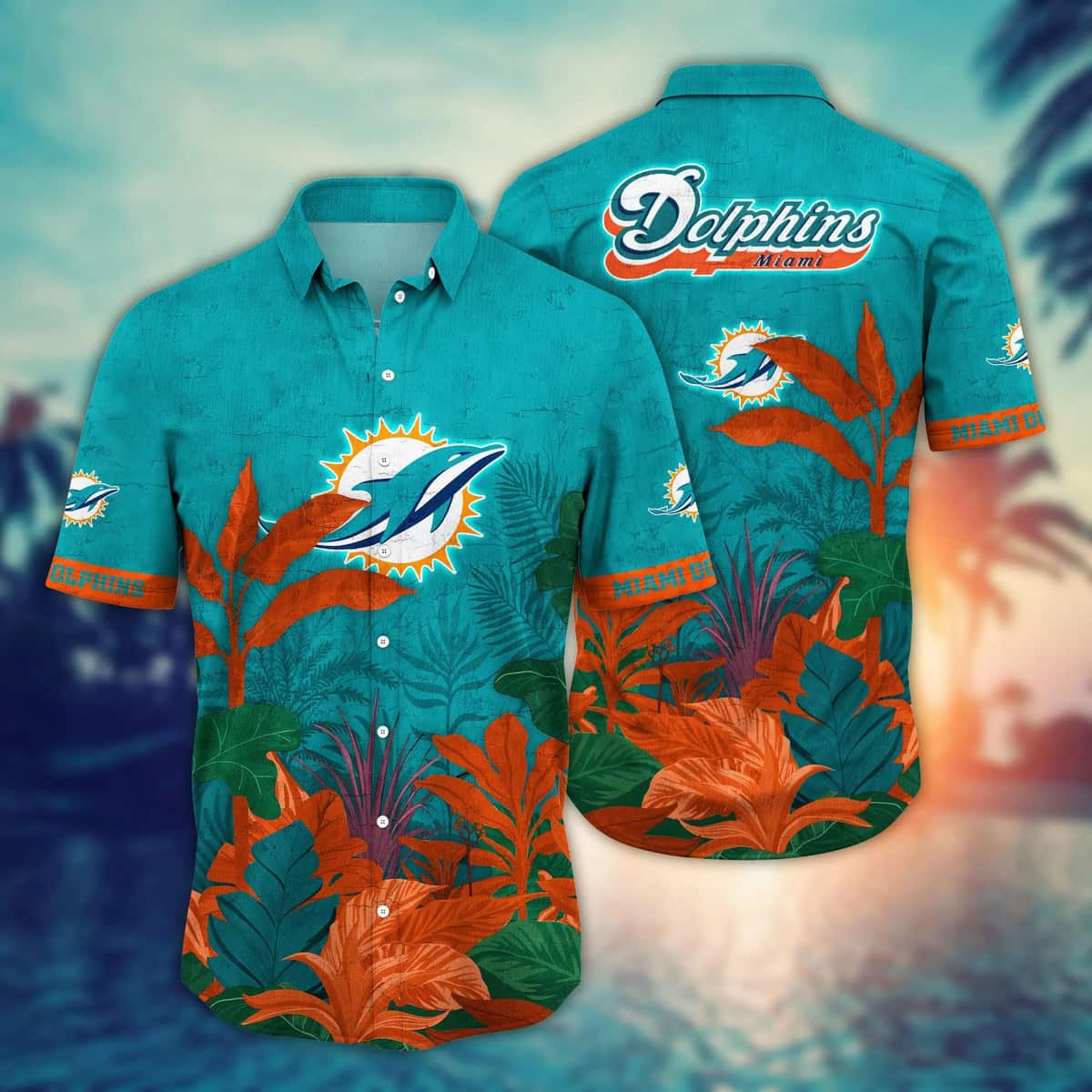 Miami Dolphins NFL Football Custom Name Hawaiian Shirt For Men And