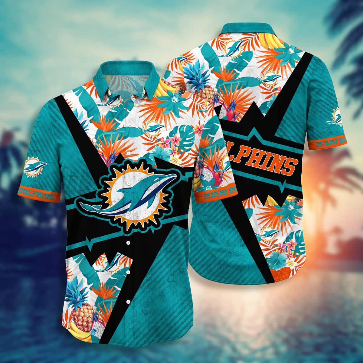 NFL Miami Dolphins Hawaiian Shirt Tropical Nature Gift For Beach