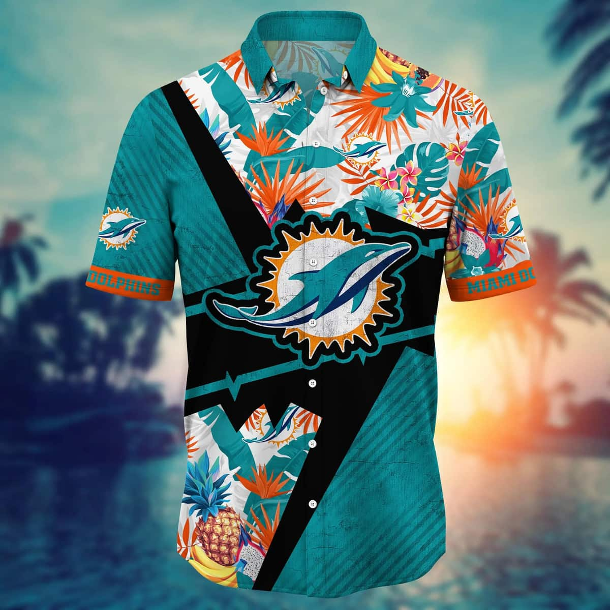 NFL Miami Dolphins Hawaiian Shirt Tropical Nature Gift For Beach