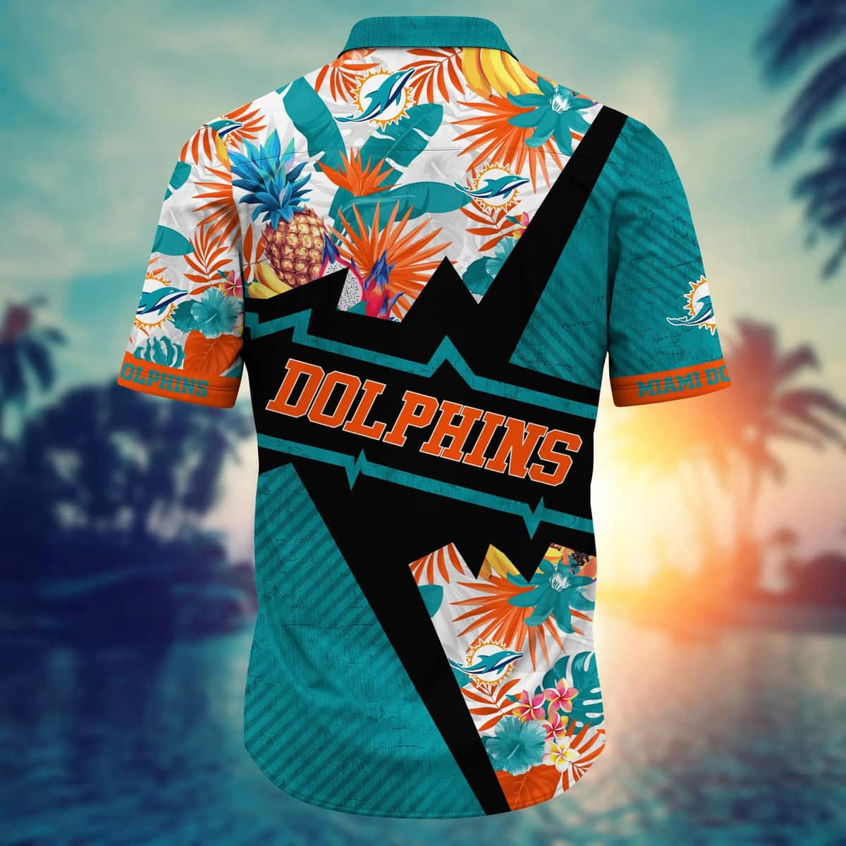 Miami Dolphins NFL Custom Name Hawaiian Shirt Style Gift For Men