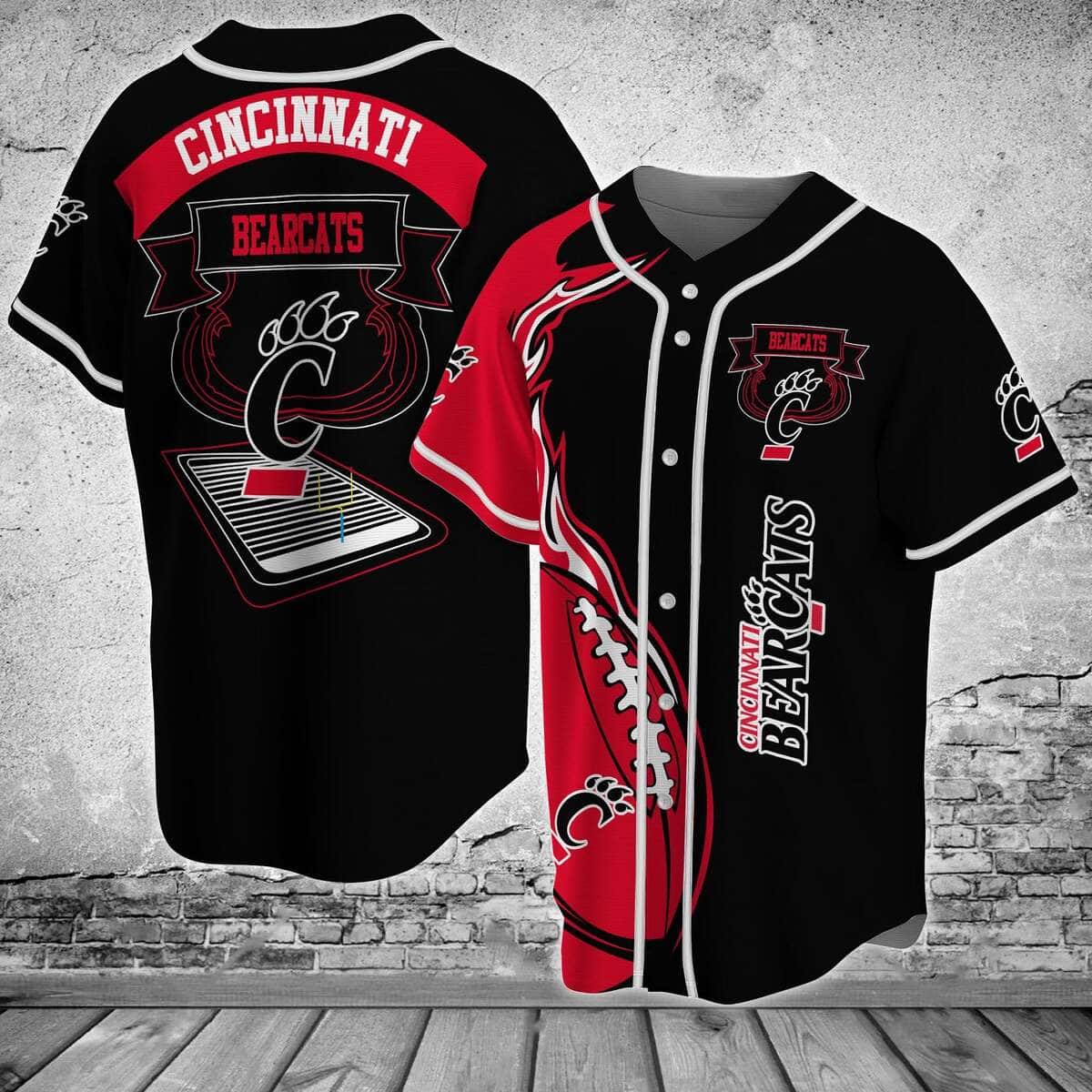 Black NCAA Cincinnati Bearcats Baseball Jersey Gift For Brother