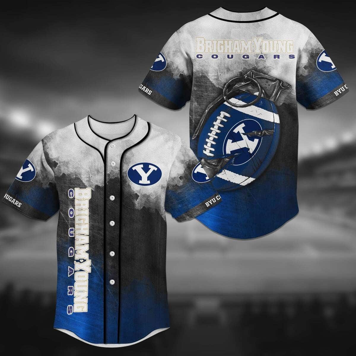 Awesome NFL BYU Cougars Baseball Jersey Grenade Gift For Football Lovers