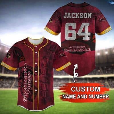 NFL Arizona Cardinals Baseball Jersey Custom Name And Number Football Gift For Best Friend