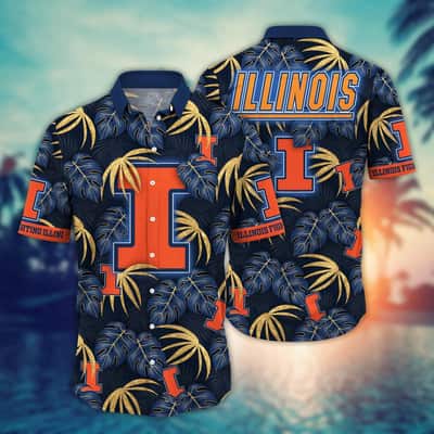 NCAA Illinois Fighting Illini Hawaiian Shirt Tropical Palm Gift For Best Friend