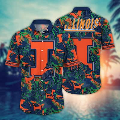 NCAA Illinois Fighting Illini Hawaiian Shirt Tropical Summer Gift For Best Friend