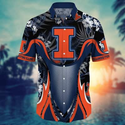 NCAA Illinois Fighting Illini Hawaiian Shirt Aloha Summer Gift For Dad