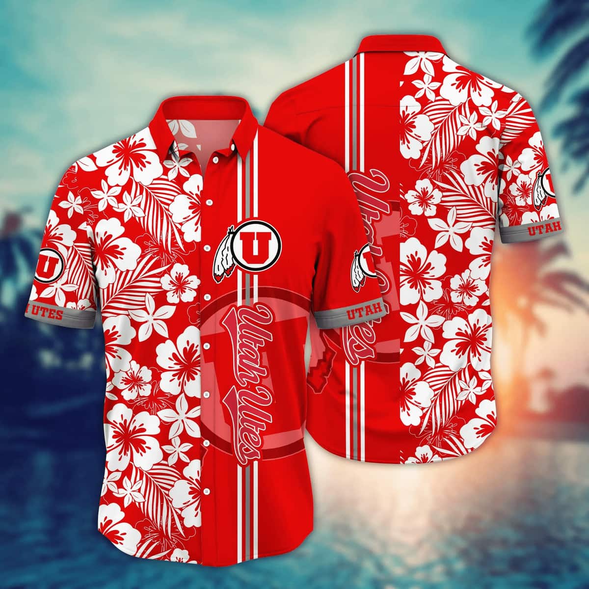 Floral Aloha NCAA Utah Utes Hawaiian Shirt Summer Vacation Gift For Friends