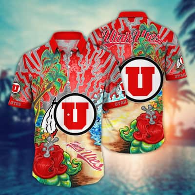 Colorful NCAA Utah Utes Hawaiian Shirt Summer Holiday Gift For Friends