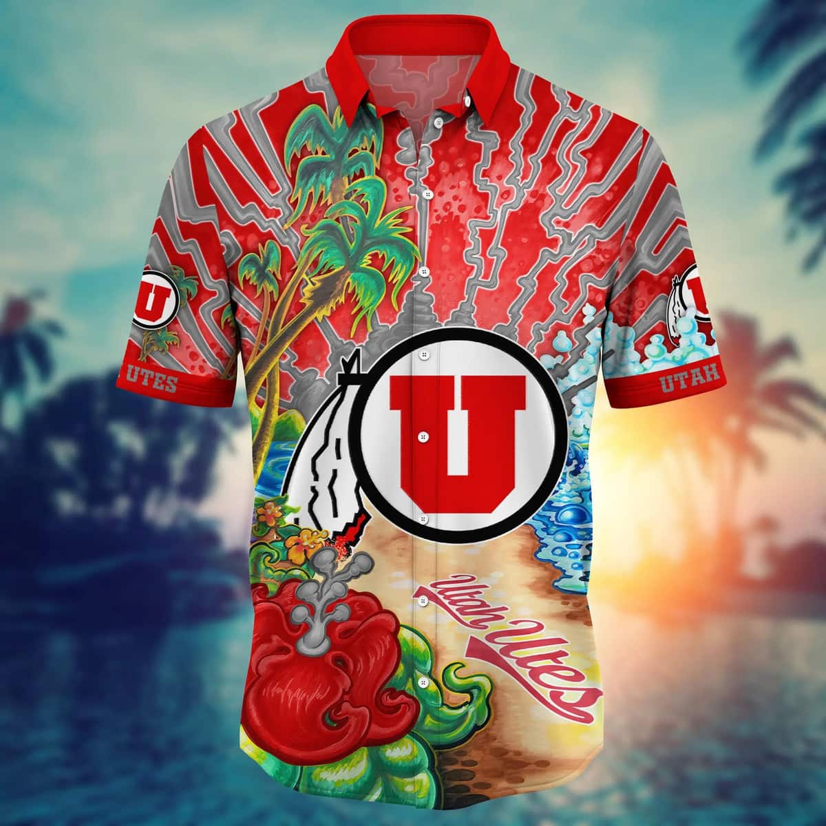 Colorful NCAA Utah Utes Hawaiian Shirt Summer Holiday Gift For Friends