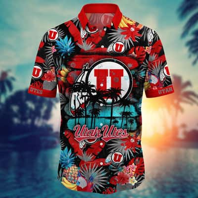 Colorful Aloha NCAA Utah Utes Hawaiian Shirt Tropical Fruit Gift For Boyfriend
