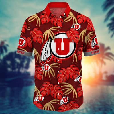 Awesome Aloha NCAA Utah Utes Hawaiian Shirt Palm Leaves Trendy Summer Gift For Friends