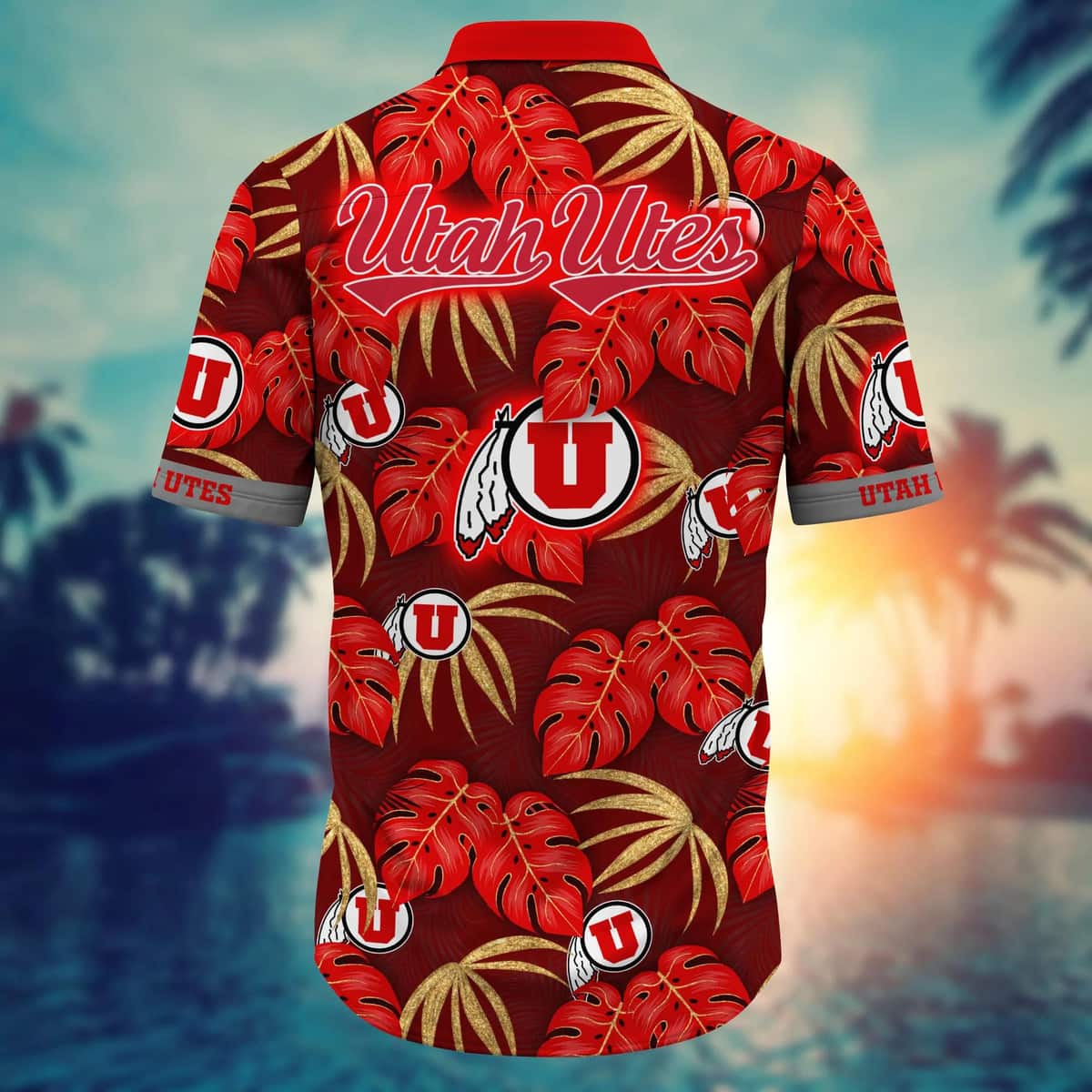 Awesome Aloha NCAA Utah Utes Hawaiian Shirt Palm Leaves Trendy Summer Gift For Friends