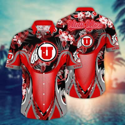 Stylish Aloha NCAA Utah Utes Hawaiian Shirt Tropical Flora Gift For Beach Vacation