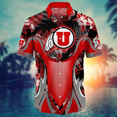 Stylish Aloha NCAA Utah Utes Hawaiian Shirt Tropical Flora Gift For Beach Vacation