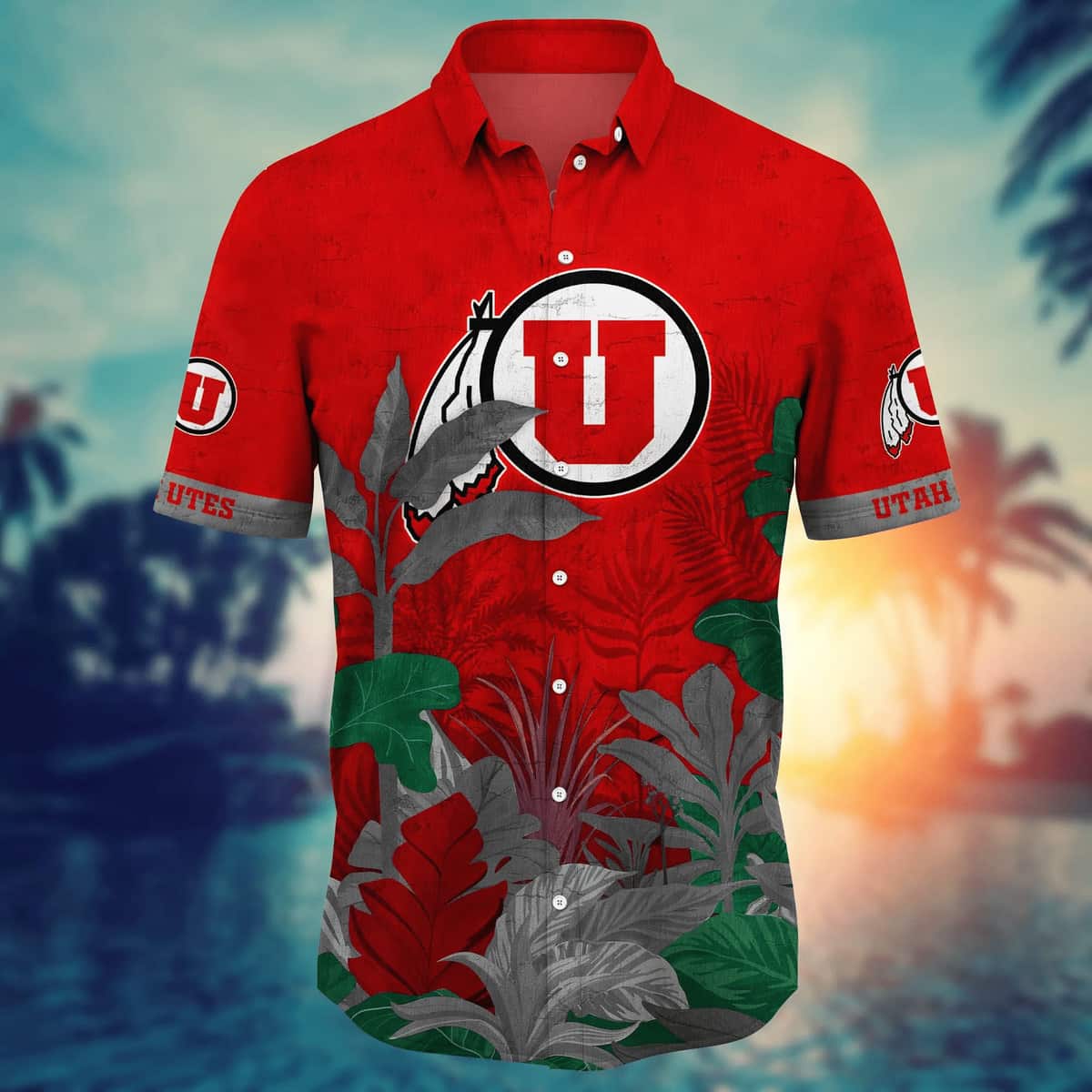 Stylish Aloha NCAA Utah Utes Hawaiian Shirt Tropical Plant Cool Gift For Friend