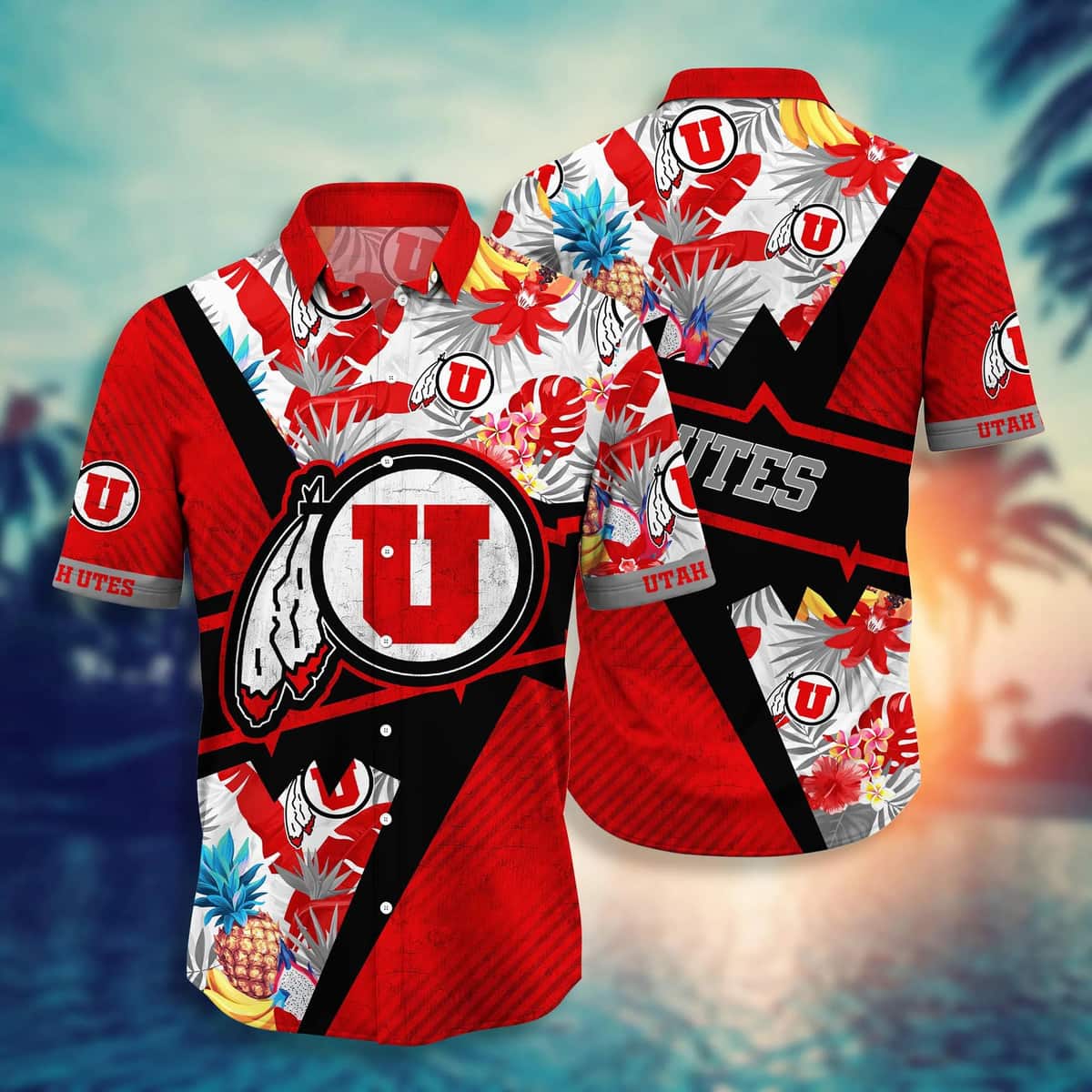 Summer Aloha NCAA Utah Utes Hawaiian Shirt Tropical Plant Gift For Friend