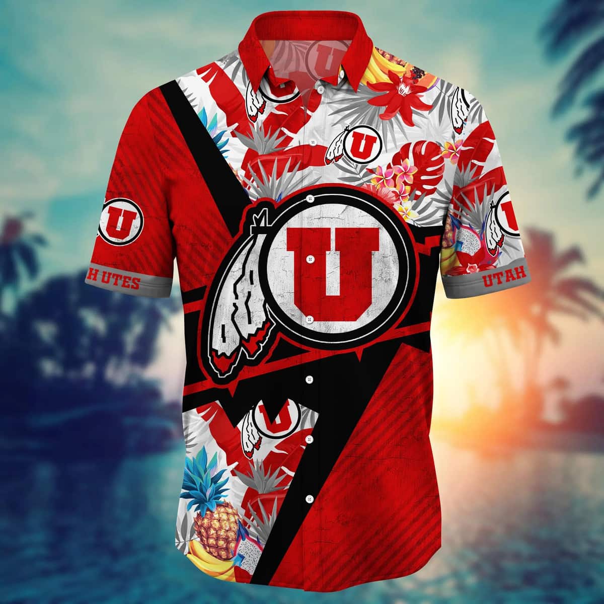 Summer Aloha NCAA Utah Utes Hawaiian Shirt Tropical Plant Gift For Friend