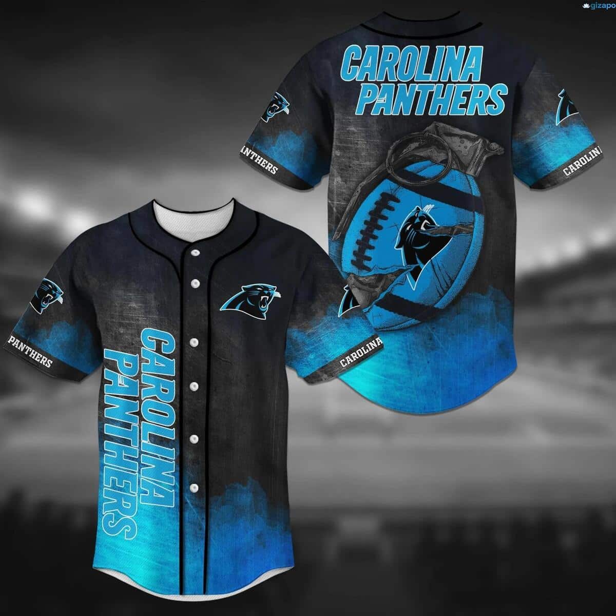 Stylish NFL Carolina Panthers Baseball Jersey Gift For Football Boyfriend