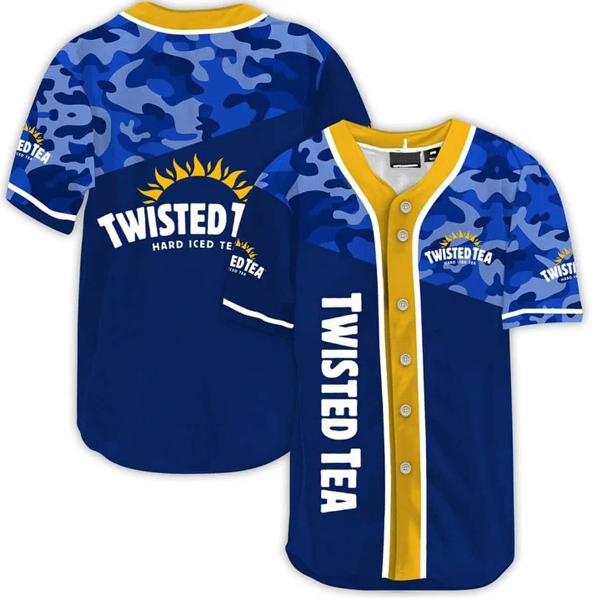 Classic Camouflage Twisted Tea Baseball Jersey Hard Iced Tea Gift For Sports Lovers