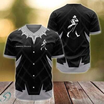 Johnnie Walker Baseball Jersey Black Panther Gift For Marvel Lovers