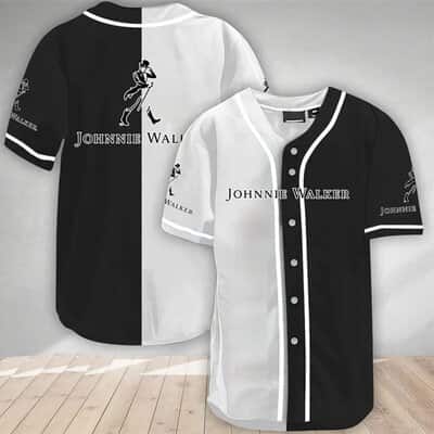 Black And White Johnnie Walker Baseball Jersey Gift For Cool Dad