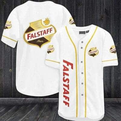 White Falstaff Baseball Jersey Gift For Husband