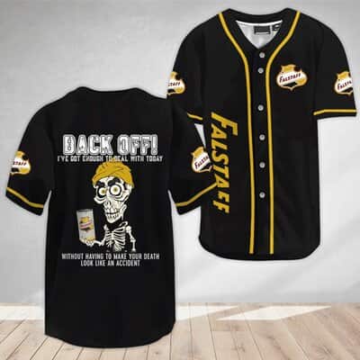 White Achmed Back Off Falstaff Baseball Jersey Gift For Beer Lovers