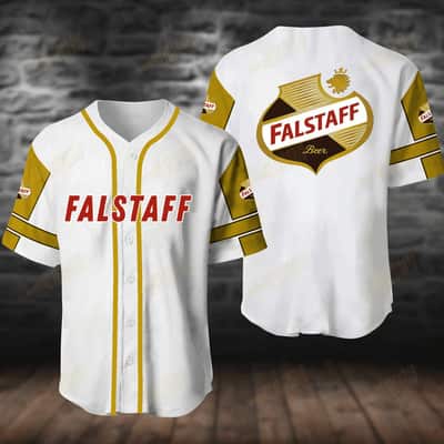 White Falstaff Baseball Jersey Gift For Sporty Husband