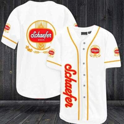 White Schaefer Baseball Jersey Gift For Dad Who Wants Nothing