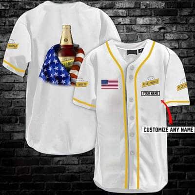 Custom Vintage Negra Modelo Baseball Jersey US Flag Gift For Boyfriend