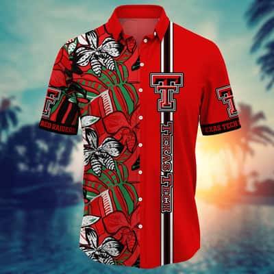 Colorful NCAA Texas Tech Red Raiders Hawaiian Shirt Beach Gift For Dad