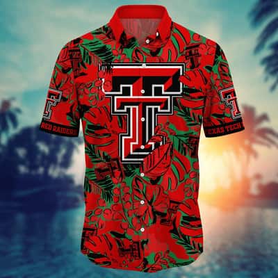 Colorful Aloha NCAA Texas Tech Red Raiders Hawaiian Shirt Practical Beach Gift For Friends