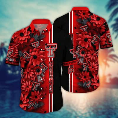 Floral Aloha NCAA Texas Tech Red Raiders Hawaiian Shirt Beach Vacation Gift For Friend