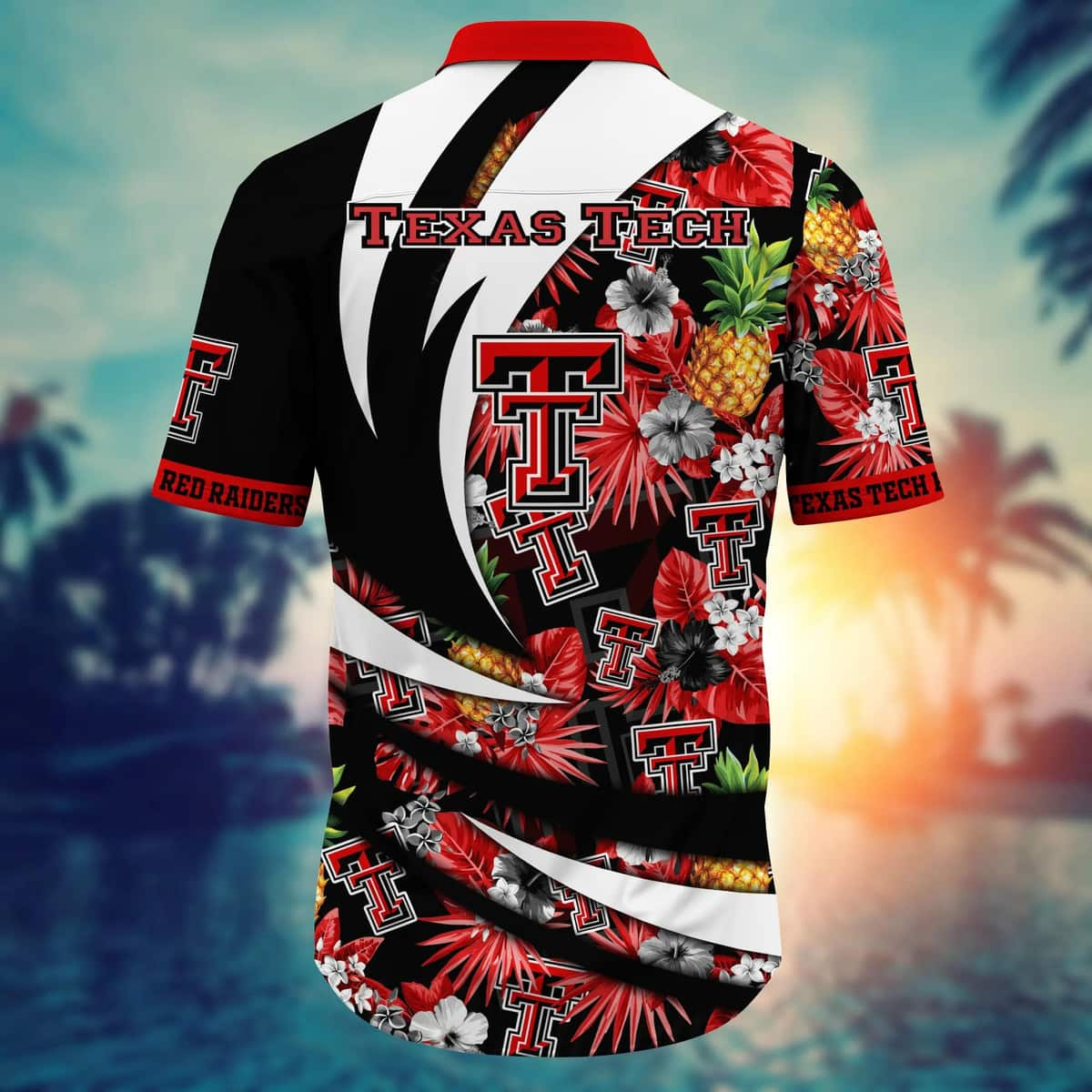 Texas Tech Red Raiders Halloween Gift Skull Hawaiian Shirt And Shorts