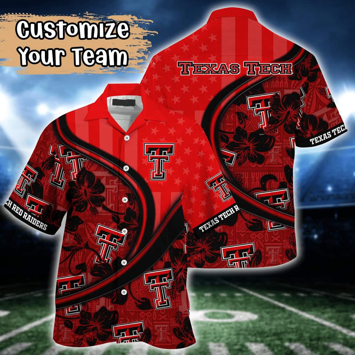 Stylish NCAA Texas Tech Red Raiders Hawaiian Shirt Custom Name Gift For Friend