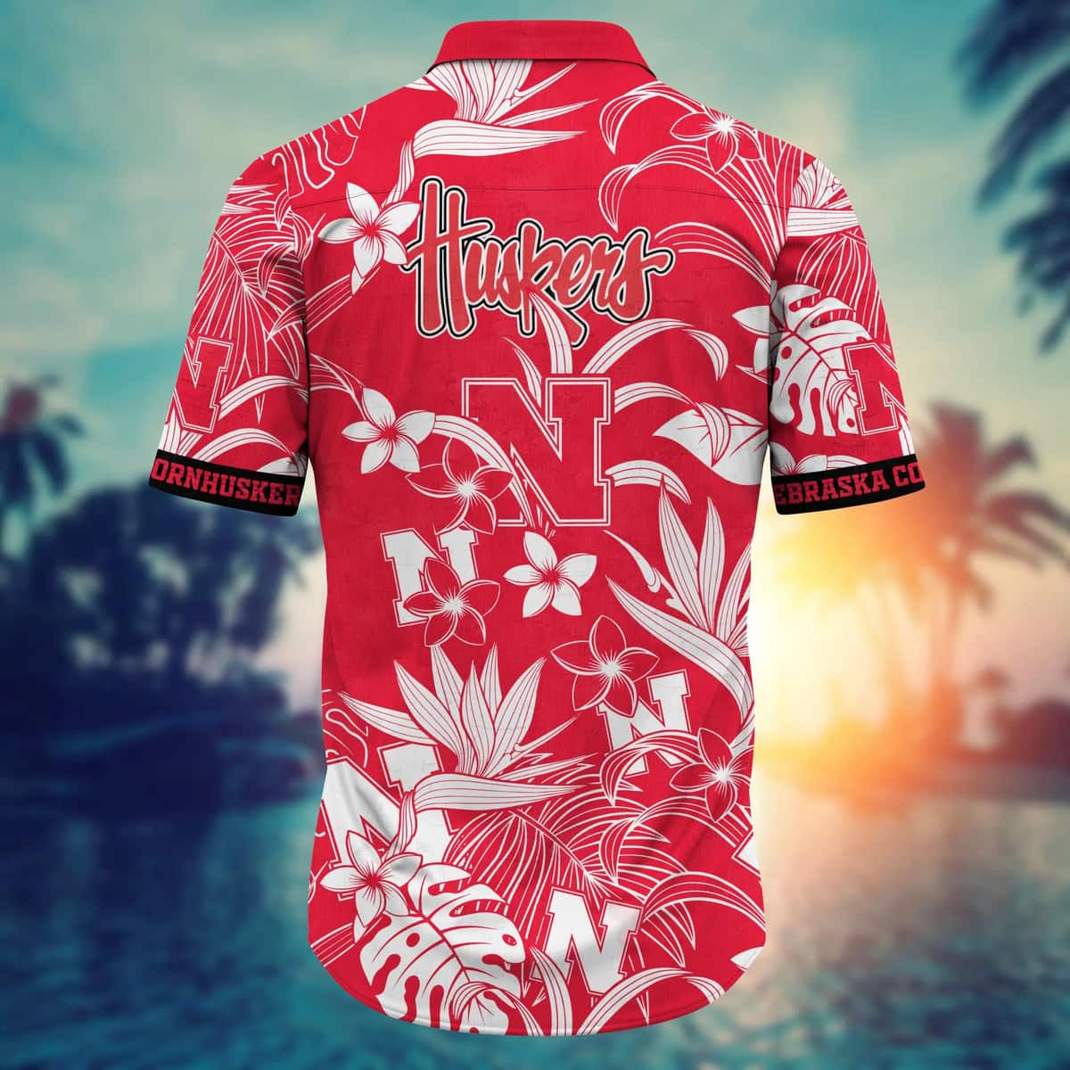 Awesome Aloha NCAA Nebraska Cornhuskers Hawaiian Shirt Beach Vacation Gift